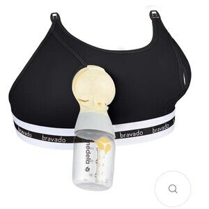 Bravado! Designs Women's Black Clip and Pump Hands-Free Nursing Bra Accessory M
